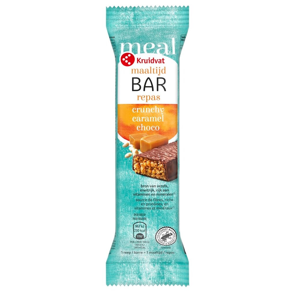Kruidvat Crunchy Caramel Choco Maaltijdreep
