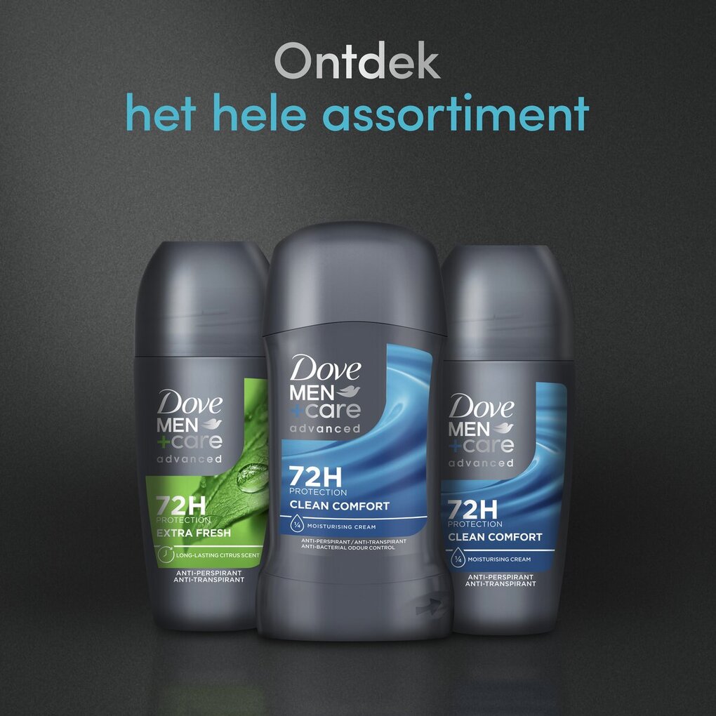 Dove Men+Care Advanced Clean Comfort Antitranspirant Deodorant Roller