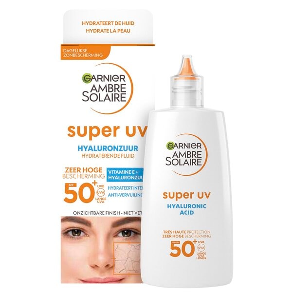 Garnier Ambre Solaire Super Uv Hyaluronzuur SPF50+ Hydraterende Fluid