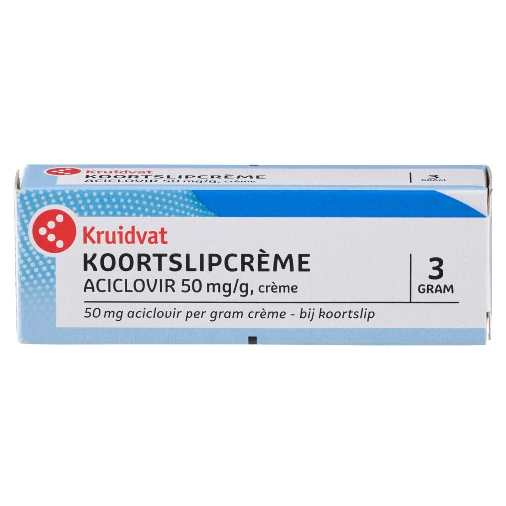Kruidvat Koortslipcrème Aciclovir 50 mg/g