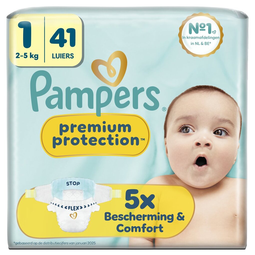 Pampers Premium Protection Maat 1 Luiers Pampers Premium Protection Maat 1 Luiers