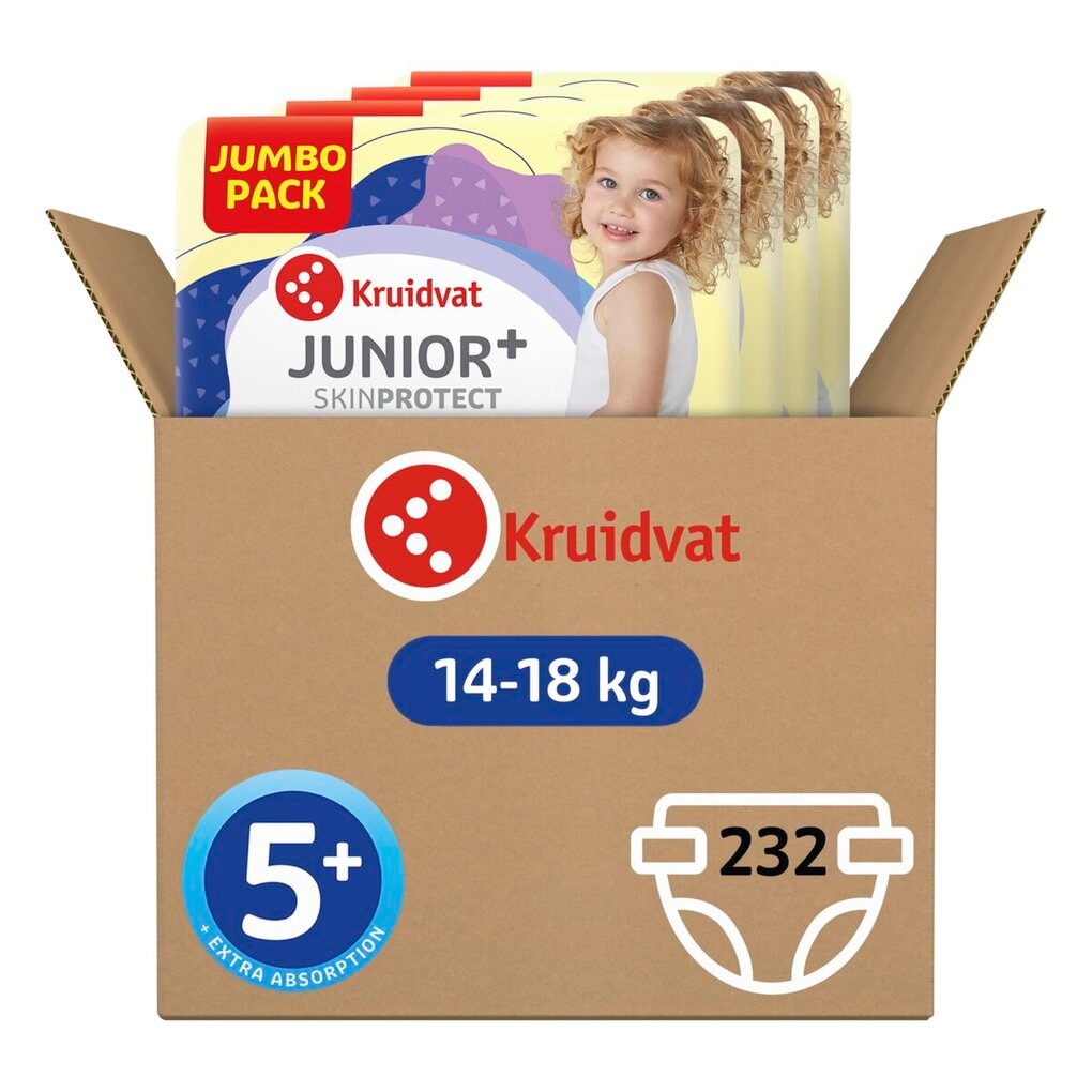 Kruidvat Junior Plus Maat 5+ Luiers Volumedoos
