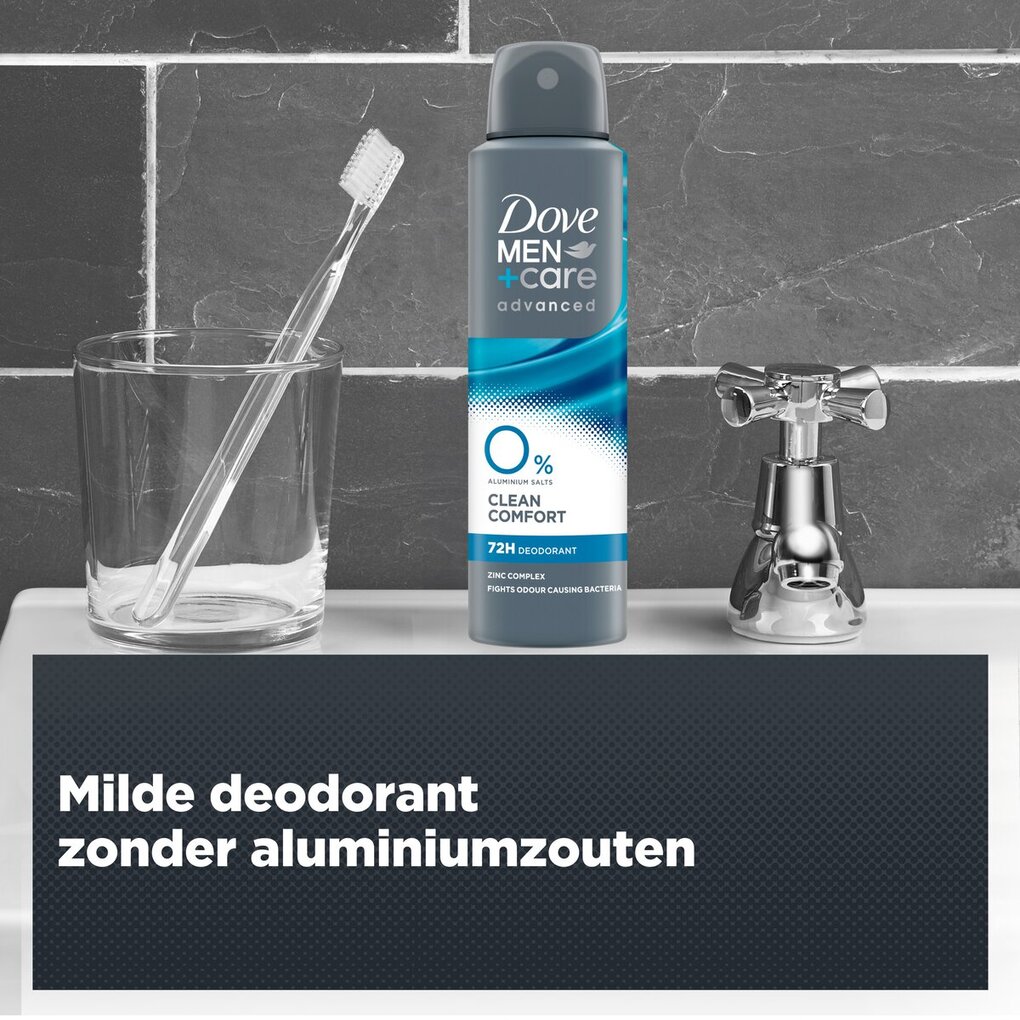 Dove Men+Care Advanced 0% Clean Comfort Deodorant Spray