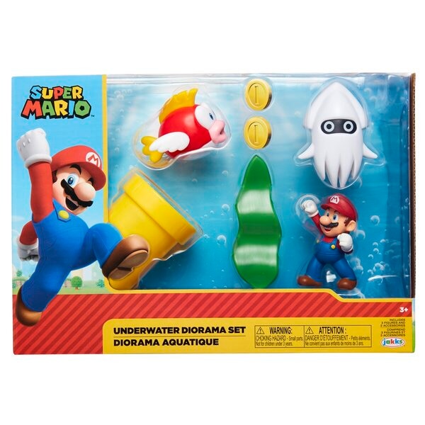 Super Mario Underwater Diorama Set