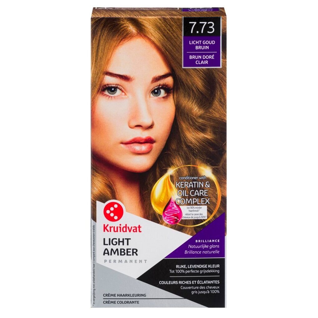 Kruidvat 7.73 Licht Goud Bruin Crème Haarkleuring