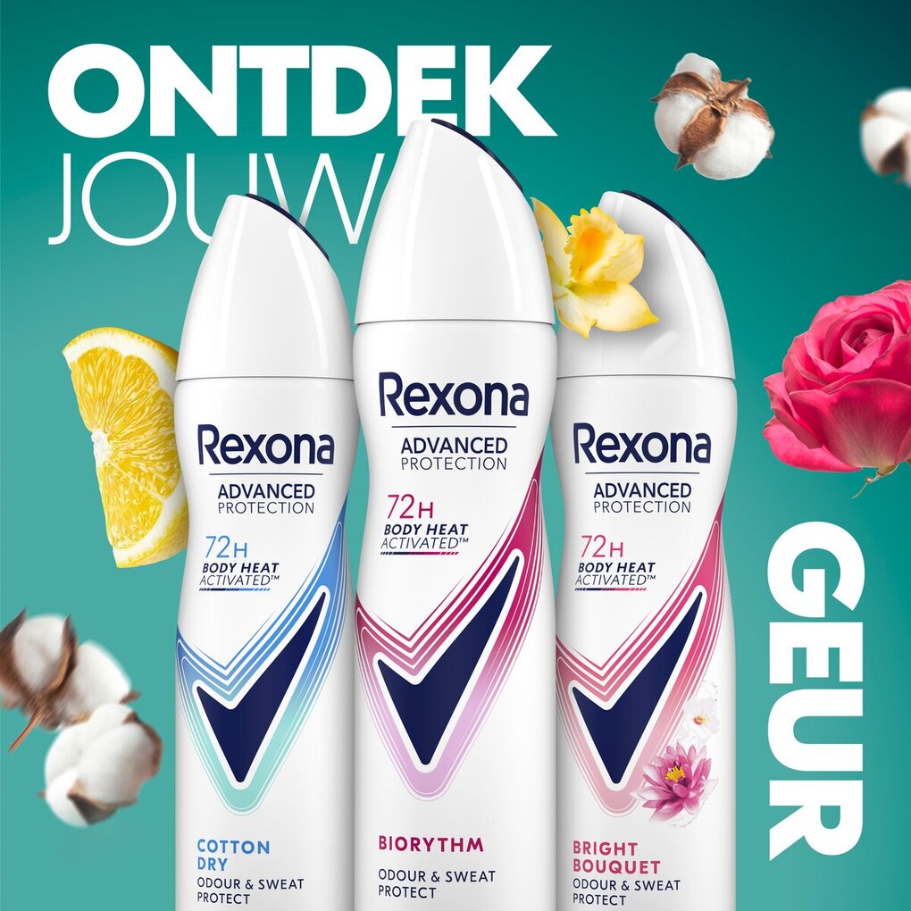 Rexona Women Advanced Protection Biorythm Antitranspirant Spray