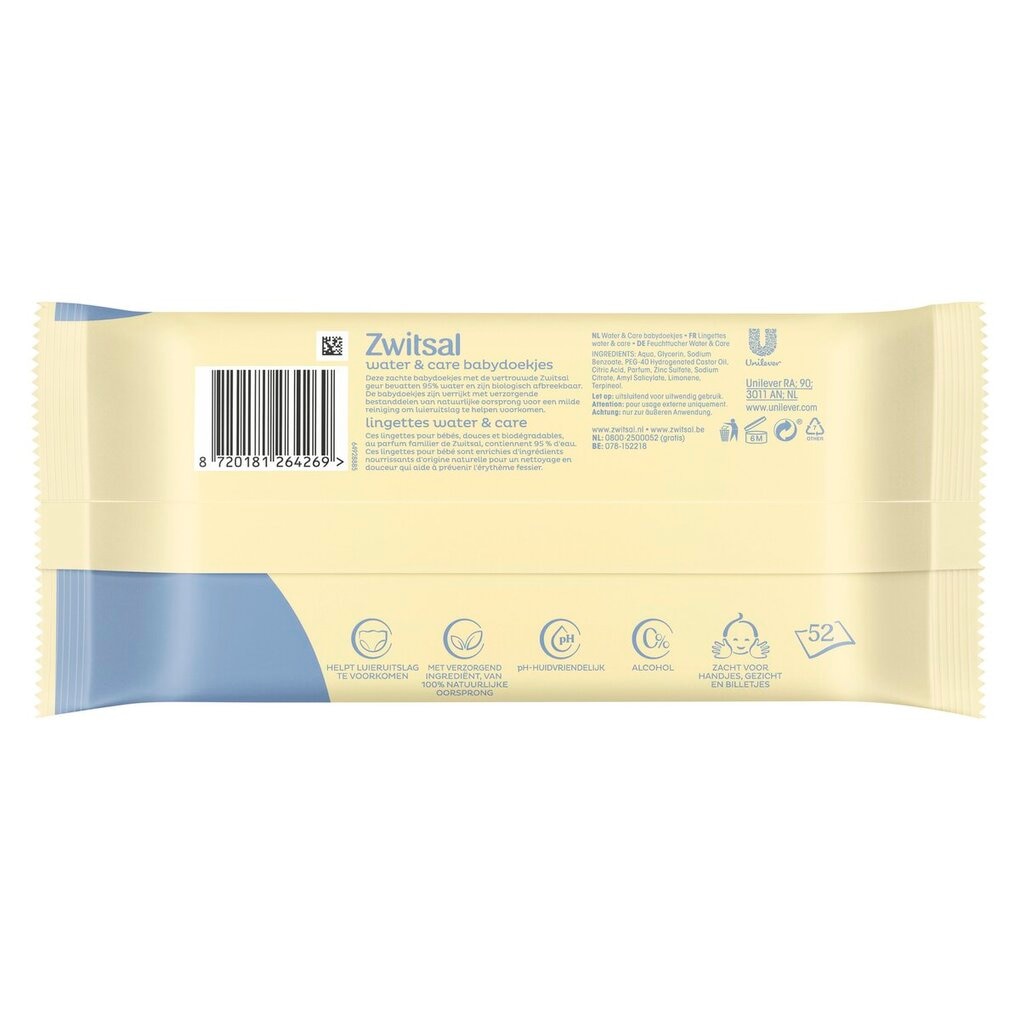 Zwitsal Water & Care Billendoekjes
