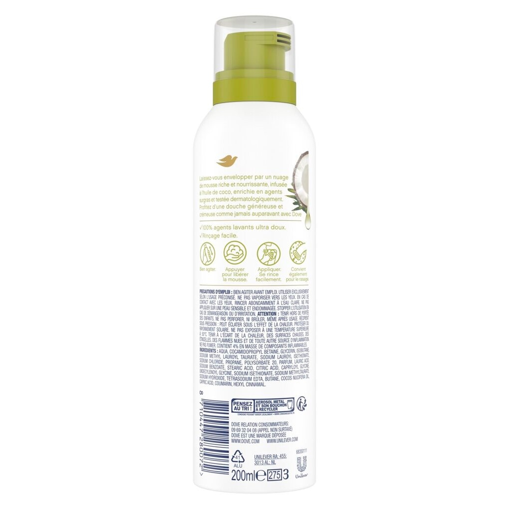 Dove Coconut Oil Shower Mousse