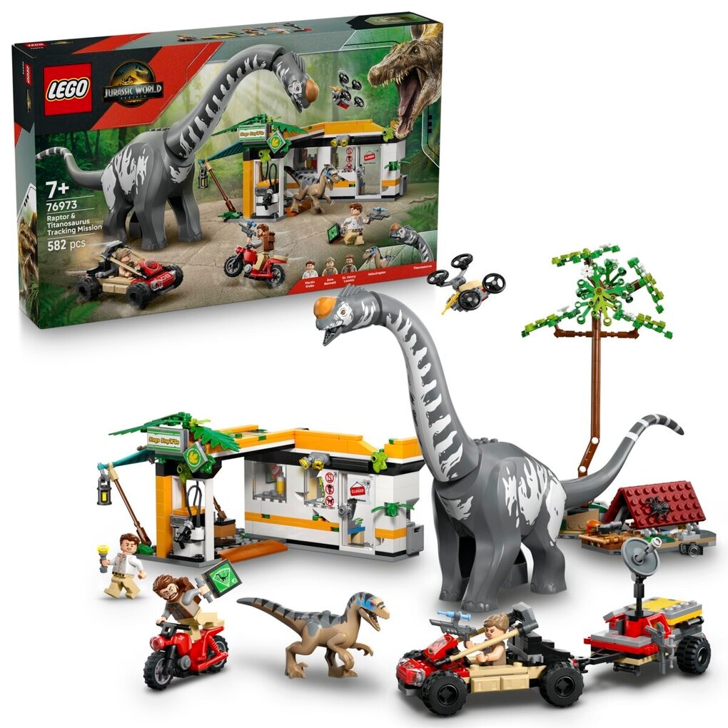 LEGO Jurassic World 76973 Raptor En Titanosaurus Missie