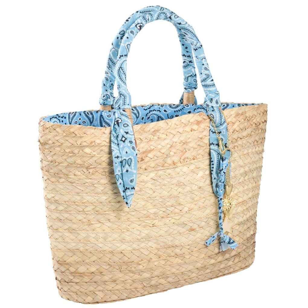 From PB With Love Rieten Strandtas met Paisleyprint