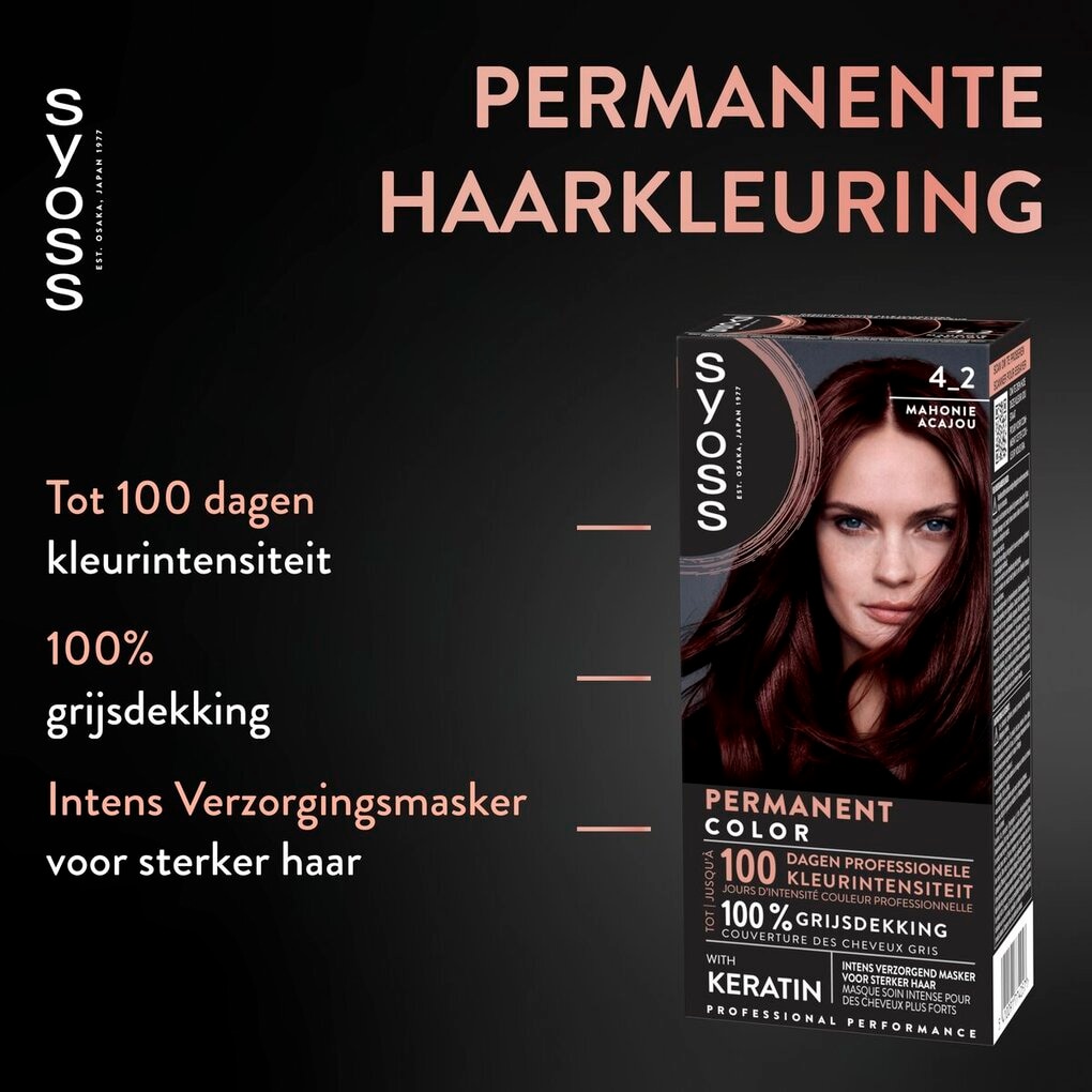 Syoss 4-2 Mahonie Permanente Haarkleuring