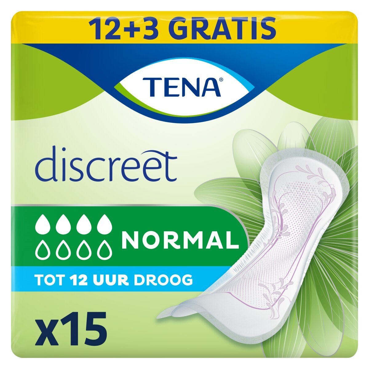 Afbeelding van Tena Discreet Normal Incontinentieverband - 15 stuks