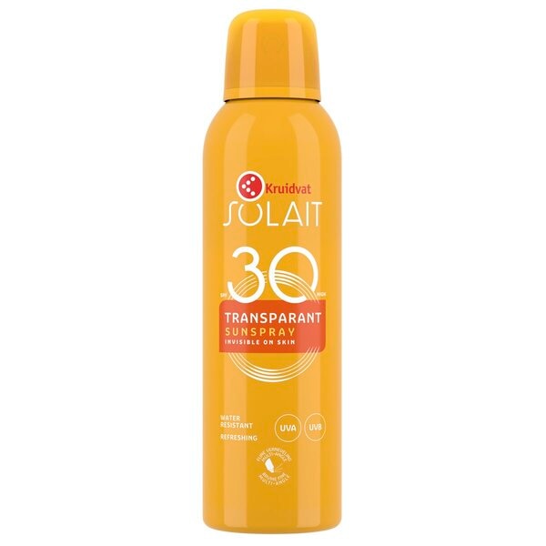 Kruidvat Solait Transparant SPF30 Refreshing Sunspray