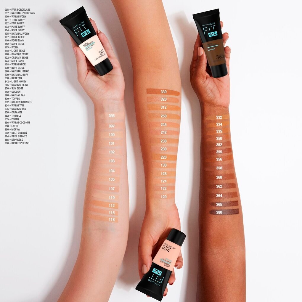 Maybelline New York Fit Me Matte + Poreless 124 Soft Sand Foundation