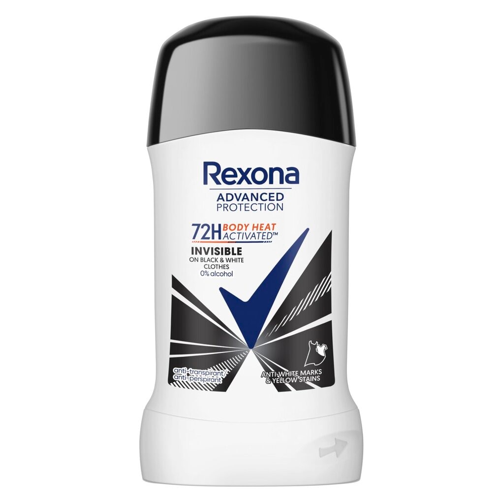 Rexona Advanced Protection 72H Inivisible On Black & White Anti-transpirant Stick