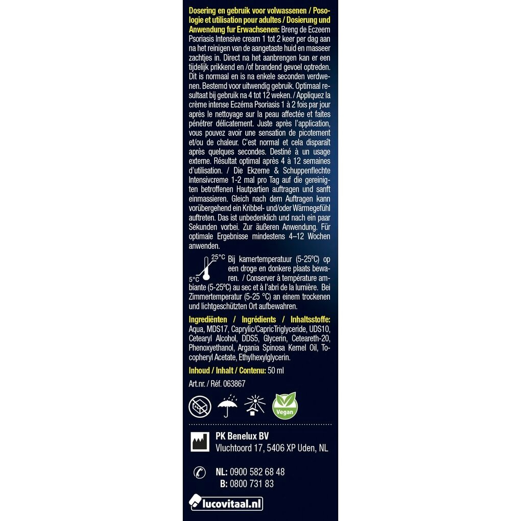 Lucovitaal Eczeem Psoriasis Intensive Cream