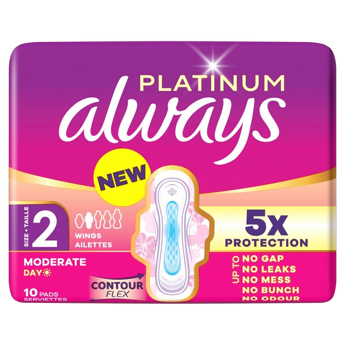 Afbeelding van Always Platinum Dag Maandverband - 10 stuks
