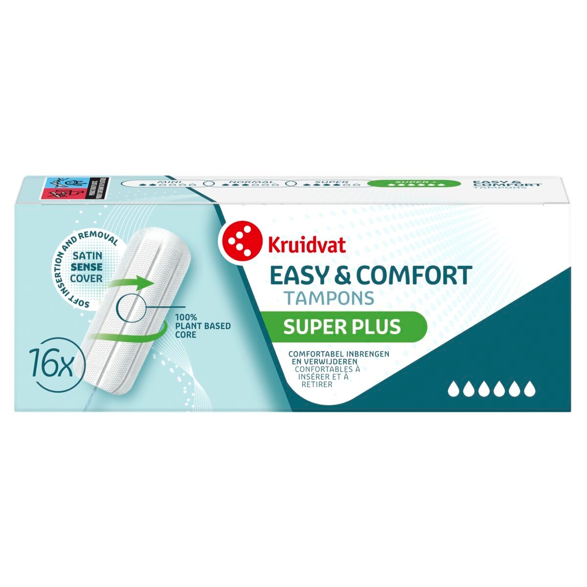 Afbeelding van Kruidvat Easy & Comfort Super Plus Tampons - 16 stuks
