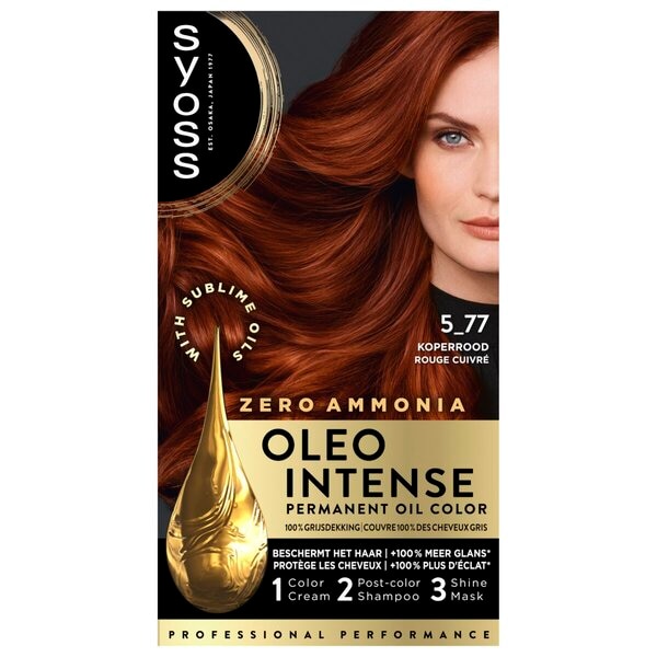 Syoss Oleo Intense 5-77 Koperrood Permanente Haarkleuring