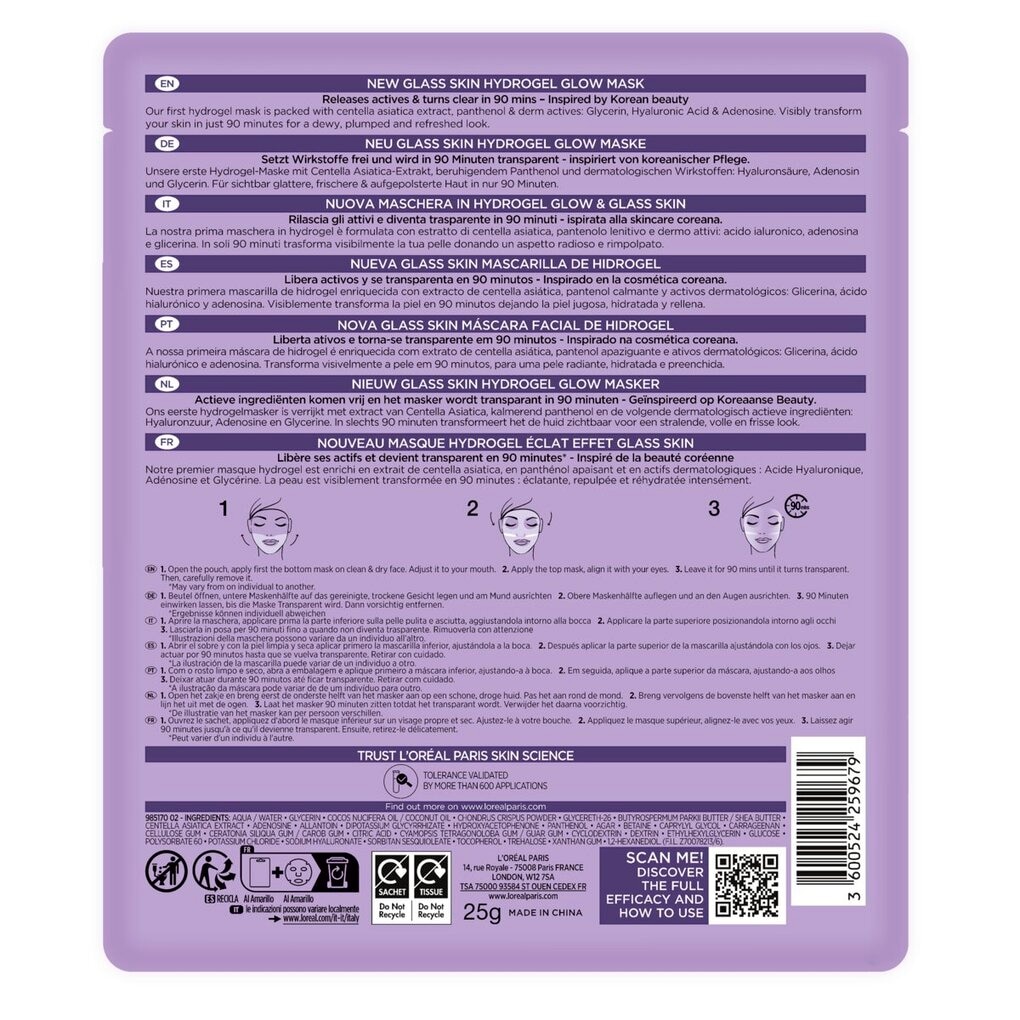 L'Oréal Paris Revitalift Glass Skin Hydrogel Glow Mask