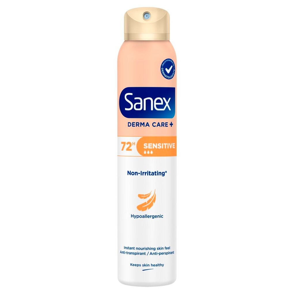 Sanex Derma Care+ Sensitive 72h Antitranspirant Deodorant Spray