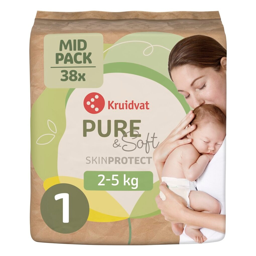 Kruidvat Pure & Soft Maat 1 Luiers Midpack