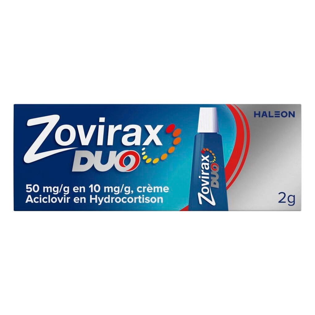 Zovirax Duo Aciclovir 50mg/g en Hydrocortison 10mg/g Koortslipcrème Zovirax Duo Aciclovir 50mg/g en Hydrocortison 10mg/g Koortslipcrème