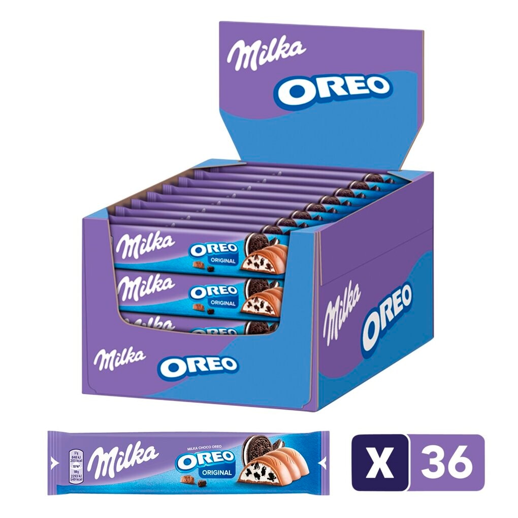 Milka Oreo Chocoladereep XL Doos Milka Oreo Chocoladereep XL Doos