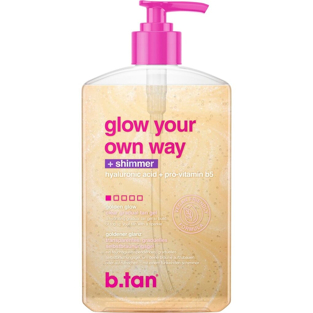 B.Tan Glow Your Own Way Shimmer Clear Gradual Tan Gel
