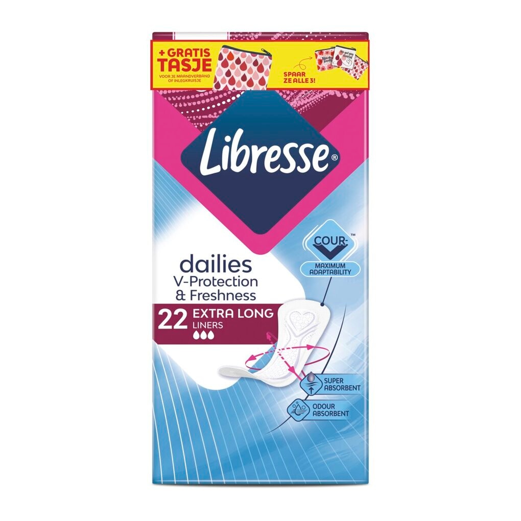 Libresse Dailies Fresh & Protect Extra Long Inlegkruisjes