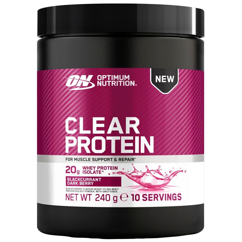 Optimum Nutrition Clear Whey Blackcurrent Dark Berry Protein Powder Optimum Nutrition Clear Whey Blackcurrent Dark Berry Protein Powder