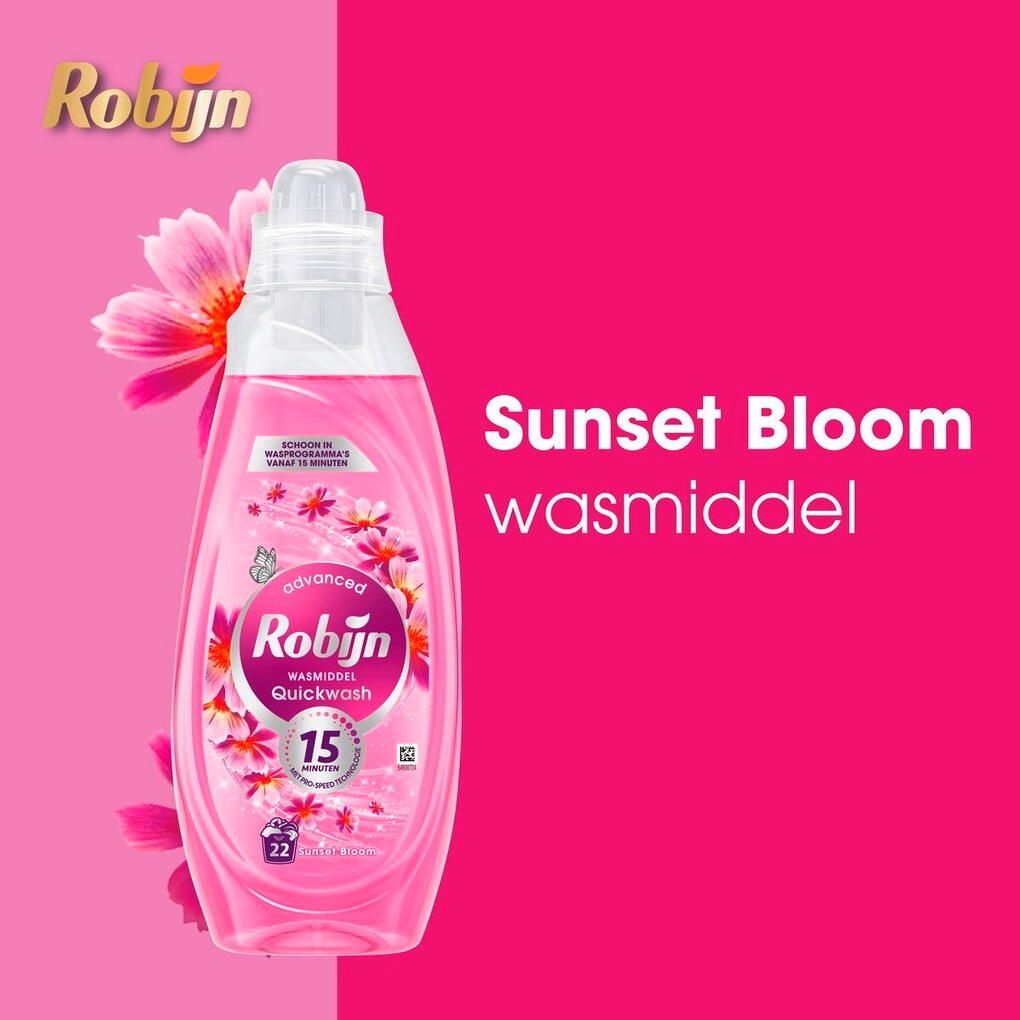 Robijn Advanced Quickwash Sunset Bloom Vloeibaar Wasmiddel