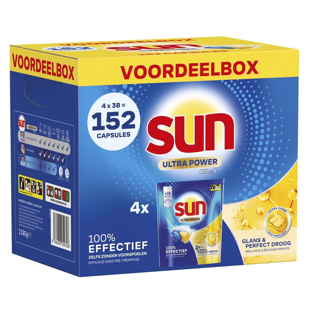 Afbeelding van Sun Ultra Power Vaatwascapsules - 4x38 capsules