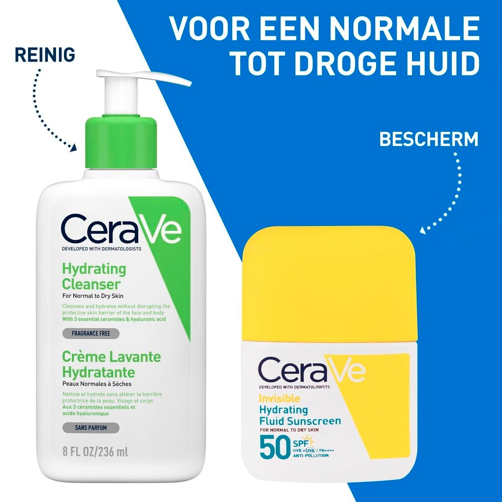 CeraVe SPF50 Invisible Hydrating Fluid Sunscreen