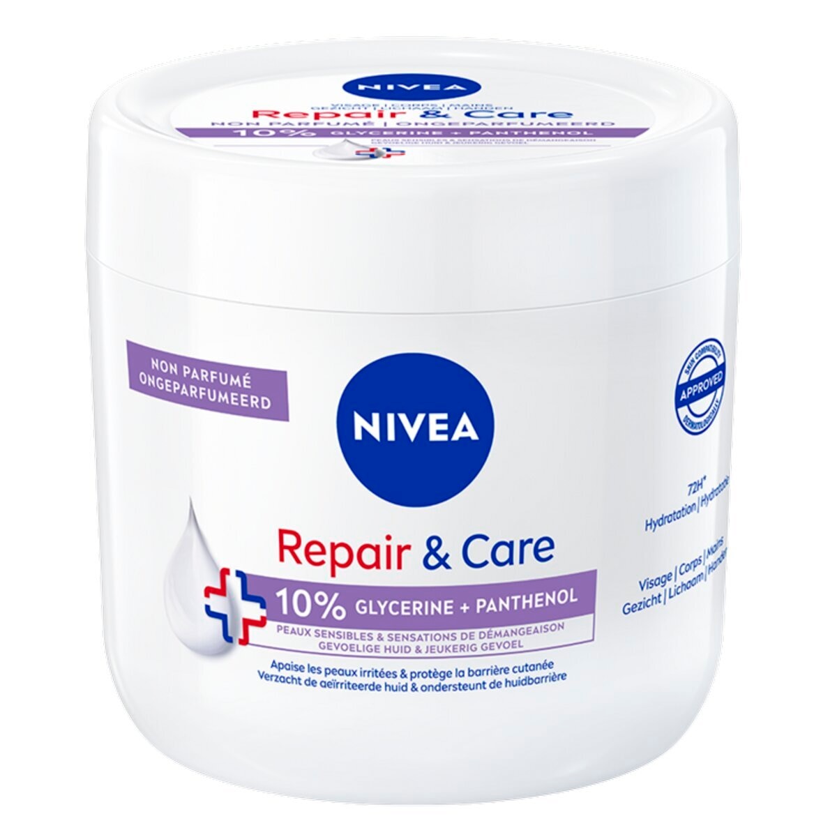 Afbeelding van NIVEA Repair&Care Bodycrème Sensitive - 400ml