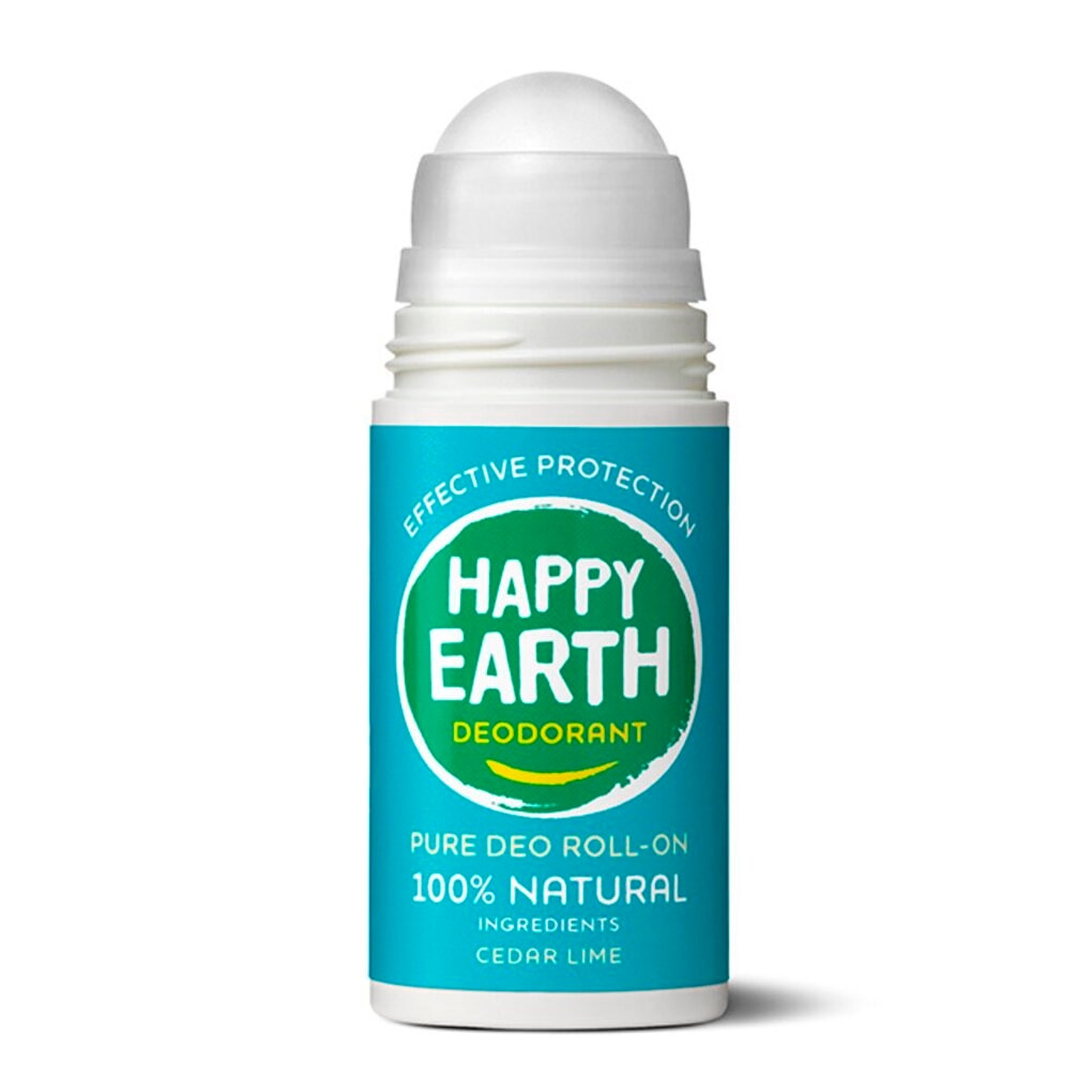 Happy Earth 100% Natural Cedar Lime Deodorant Roller