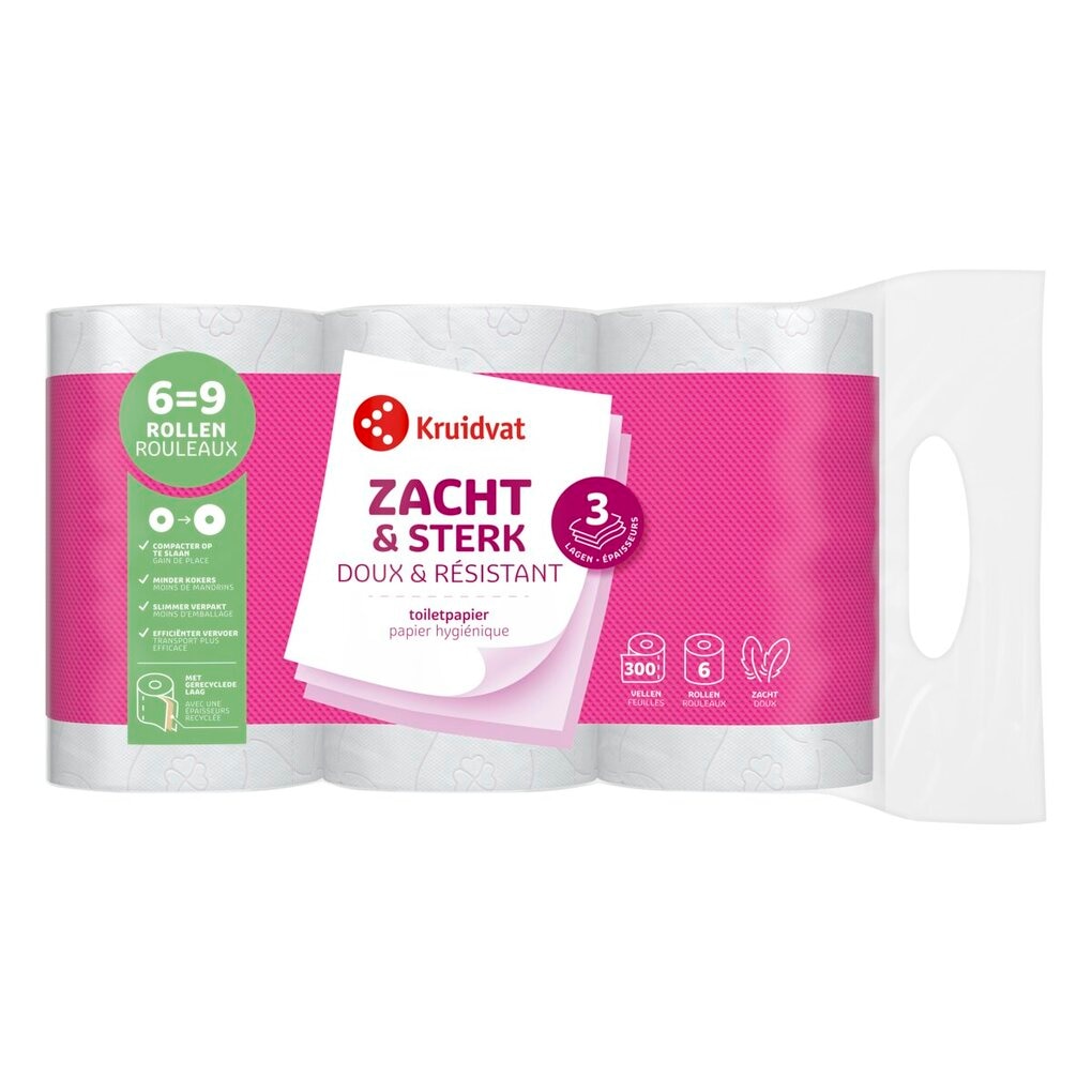 Kruidvat Zacht & Sterk 3-laags Toiletpapier