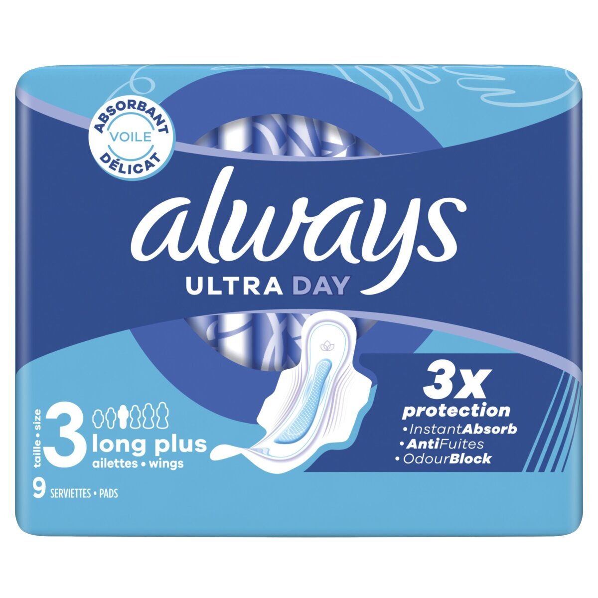 Afbeelding van Always Ultra Day Long Plus Maandverband Maat 3 - 9 stuks
