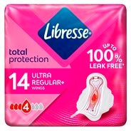 Afbeelding van Libresse Ultra+ Regular Maandverband met Vleugels - 14 stuks